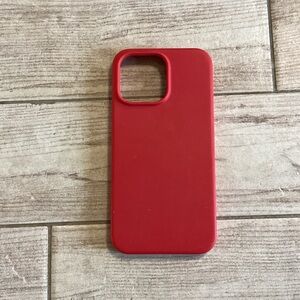 iPhone 14 Pro Max Red Silicone Phone Case
